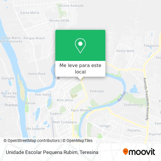 Unidade Escolar Pequena Rubim mapa