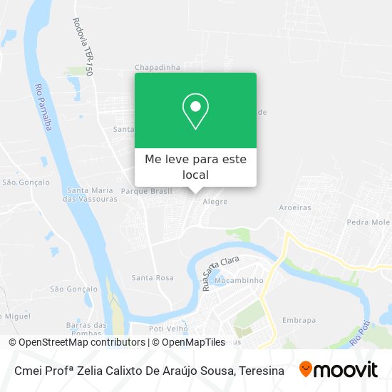Cmei Profª Zelia Calixto De Araújo Sousa mapa
