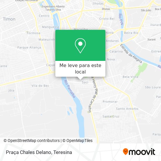 Praça Chales Delano mapa