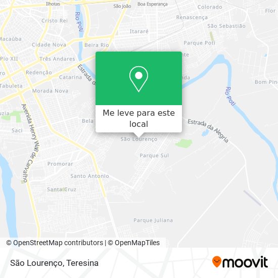 São Lourenço mapa