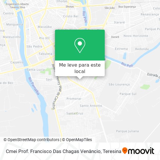 Cmei Prof. Francisco Das Chagas Venâncio mapa