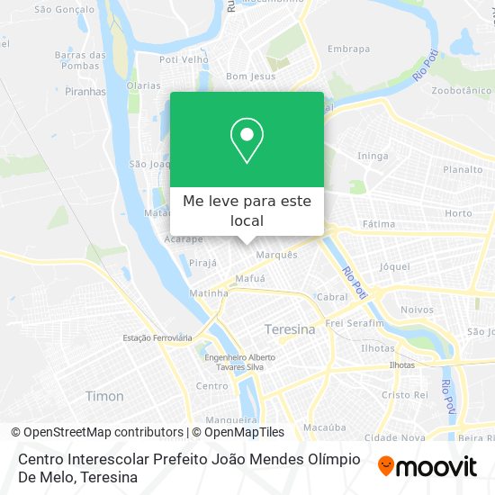 Centro Interescolar Prefeito João Mendes Olímpio De Melo mapa