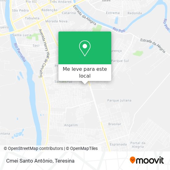 Cmei Santo Antônio mapa
