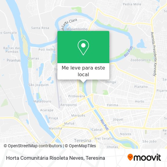 Horta Comunitária Risoleta Neves mapa