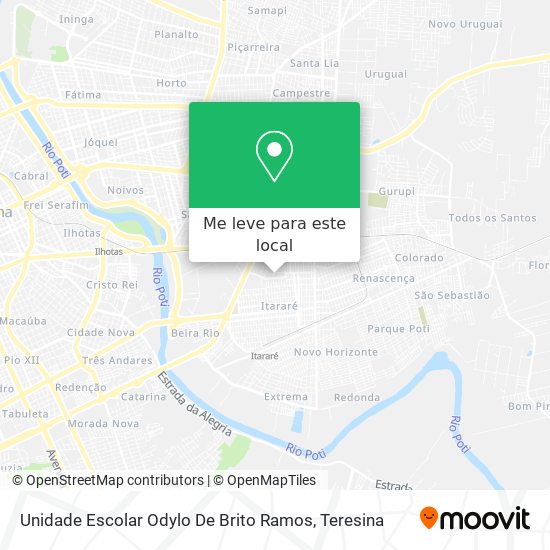Unidade Escolar Odylo De Brito Ramos mapa