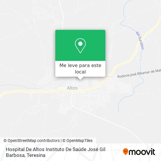 Hospital De Altos Instituto De Saúde José Gil Barbosa mapa