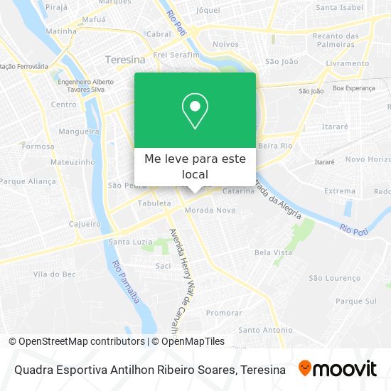 Quadra Esportiva Antilhon Ribeiro Soares mapa
