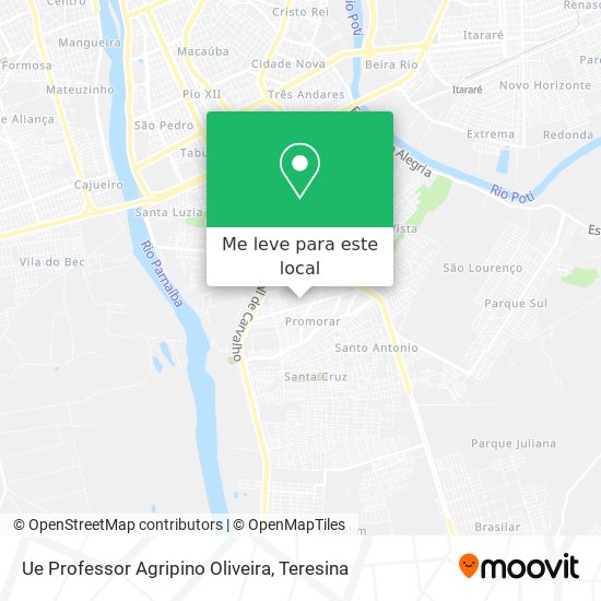Ue Professor Agripino Oliveira mapa