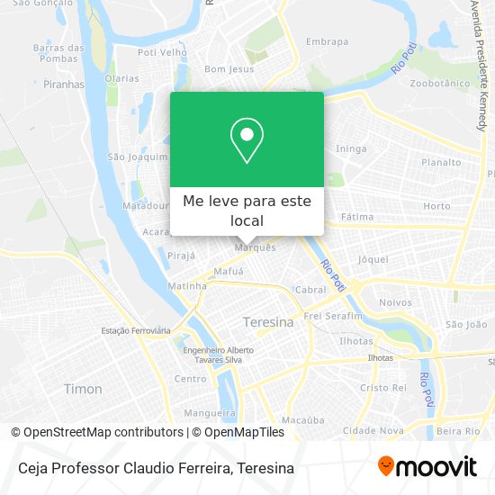 Ceja Professor Claudio Ferreira mapa