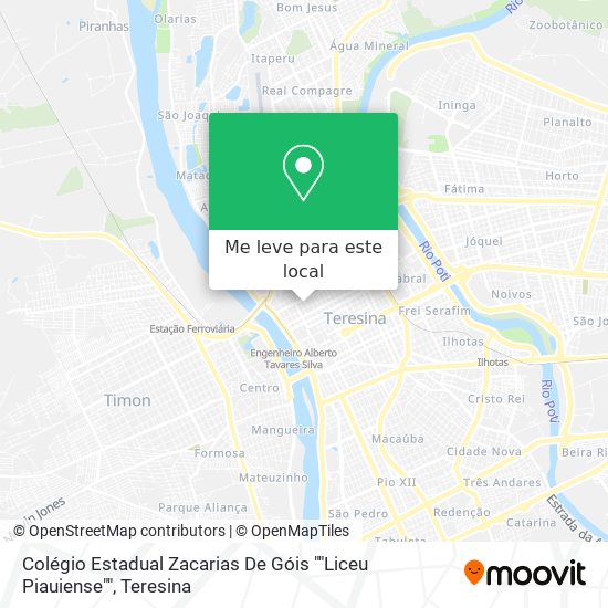 Colégio Estadual Zacarias De Góis ""Liceu Piauiense"" mapa