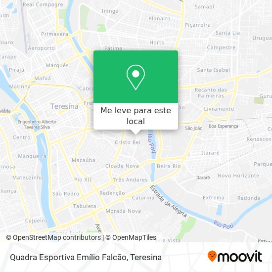 Quadra Esportiva Emílio Falcão mapa