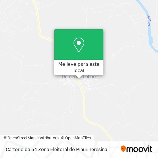 Cartório da 54 Zona Eleitoral do Piauí mapa