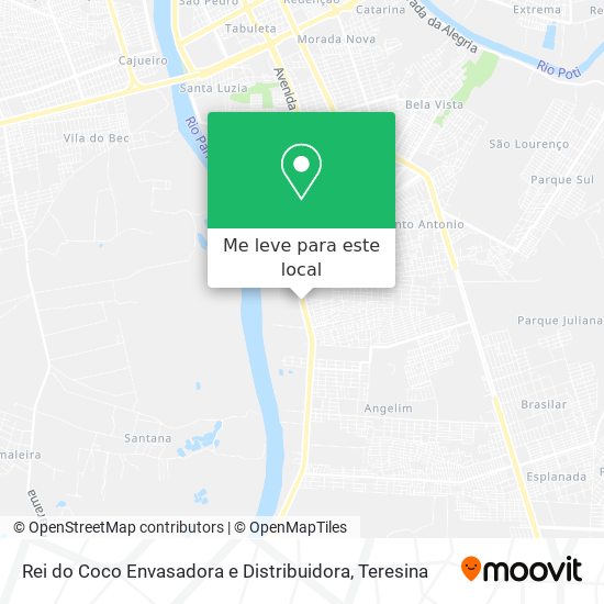 Rei do Coco Envasadora e Distribuidora mapa