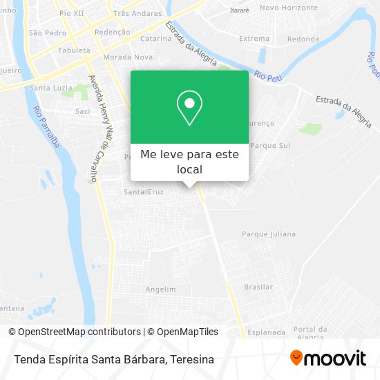 Tenda Espírita Santa Bárbara mapa
