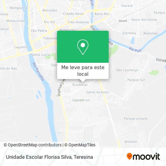 Unidade Escolar Florisa Silva mapa