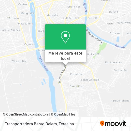 Transportadora Bento Belem mapa