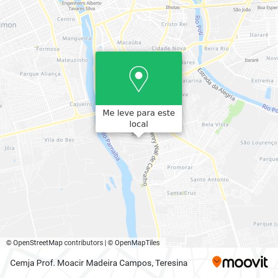 Cemja Prof. Moacir Madeira Campos mapa