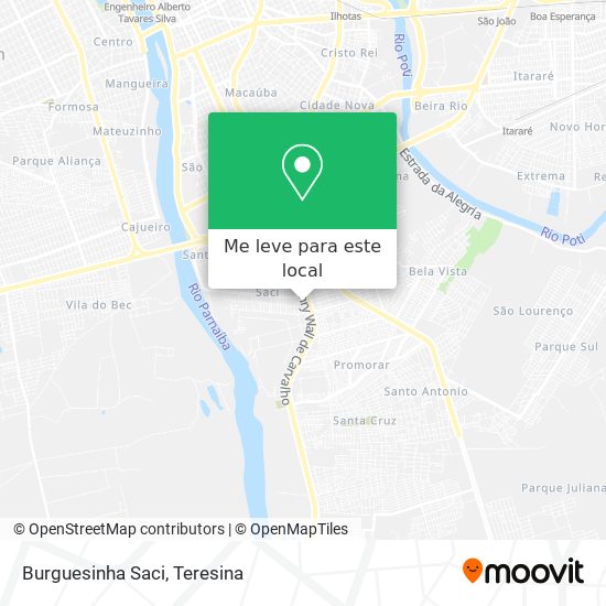 Burguesinha Saci mapa