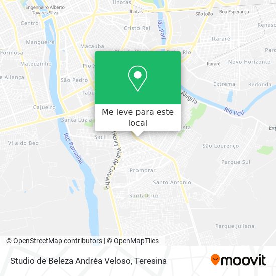 Studio de Beleza Andréa Veloso mapa