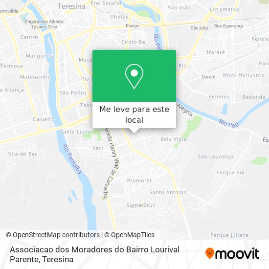Associacao dos Moradores do Bairro Lourival Parente mapa