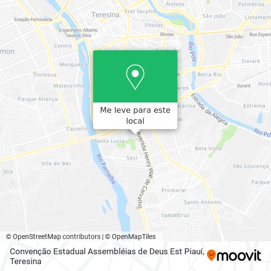 Convenção Estadual Assembléias de Deus Est Piauí mapa