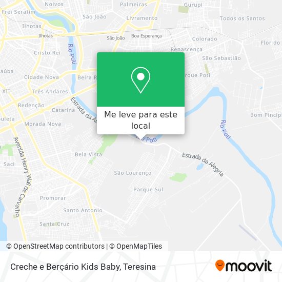 Creche e Berçário Kids Baby mapa
