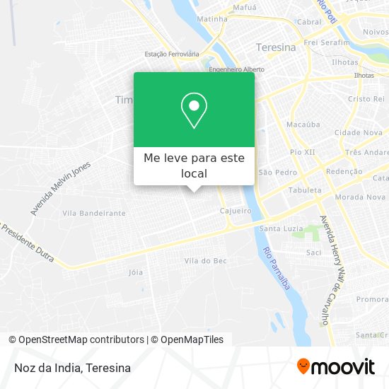 Noz da India mapa