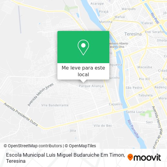 Escola Municipal Luís Miguel Budaruiche Em Timon mapa