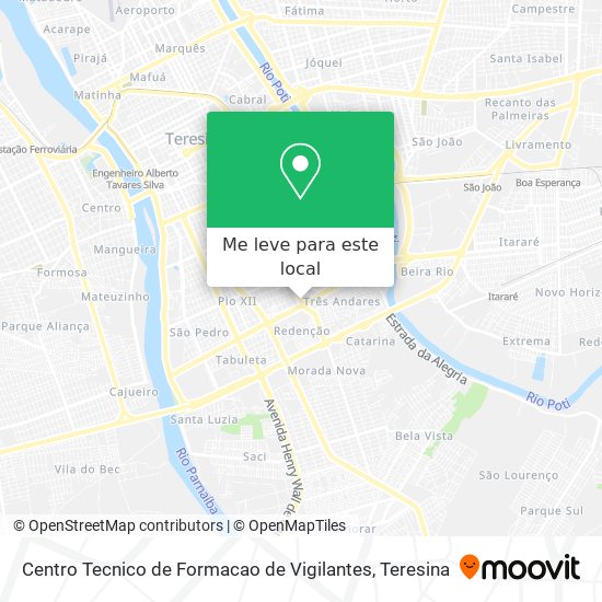 Centro Tecnico de Formacao de Vigilantes mapa