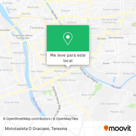 Mototaxista O Graciano mapa