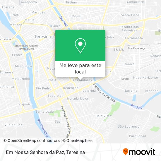 Em Nossa Senhora da Paz mapa
