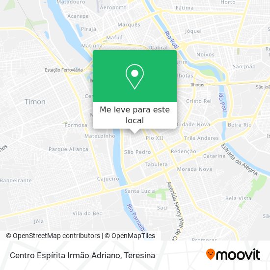 Centro Espírita Irmão Adriano mapa
