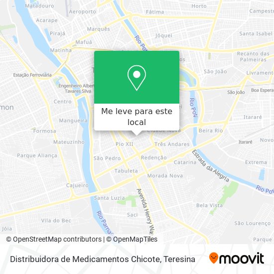 Distribuidora de Medicamentos Chicote mapa
