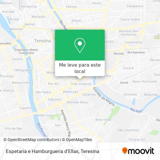 Espetaria e Hamburgueria d'Ellas mapa