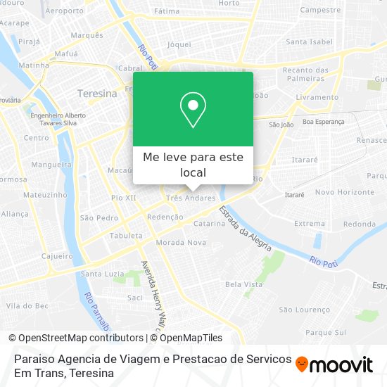 Paraiso Agencia de Viagem e Prestacao de Servicos Em Trans mapa