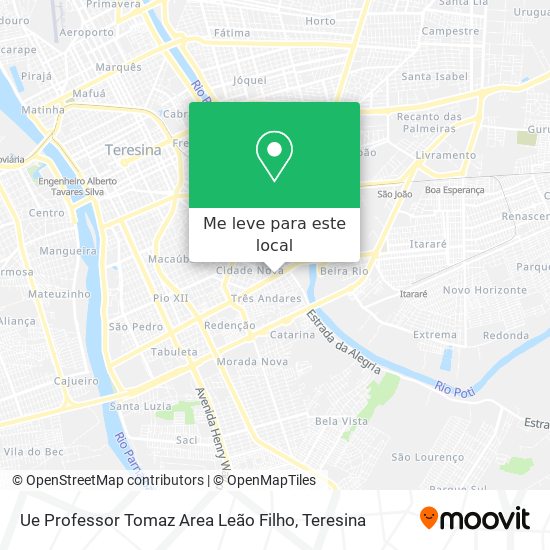 Ue Professor Tomaz Area Leão Filho mapa