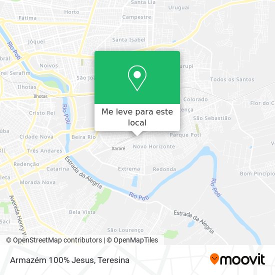 Armazém 100% Jesus mapa