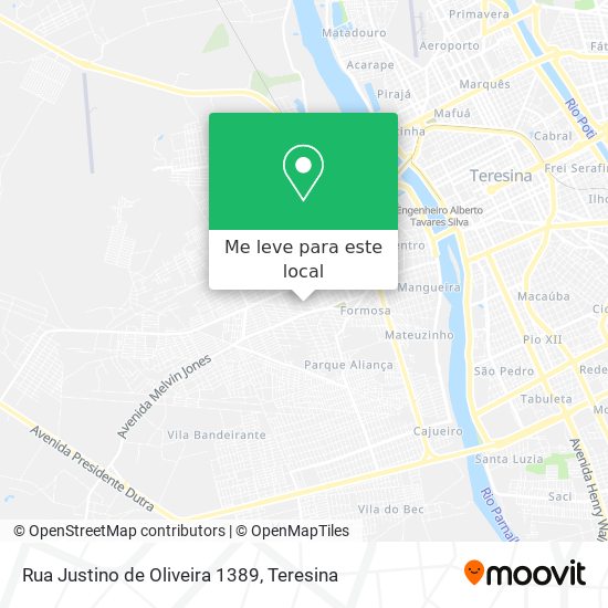 Rua Justino de Oliveira 1389 mapa