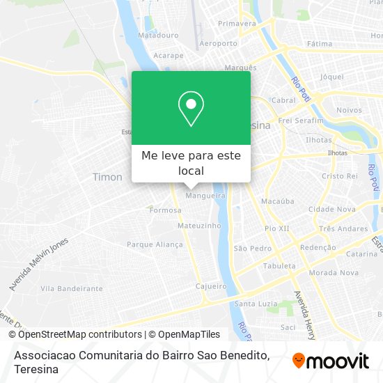 Associacao Comunitaria do Bairro Sao Benedito mapa