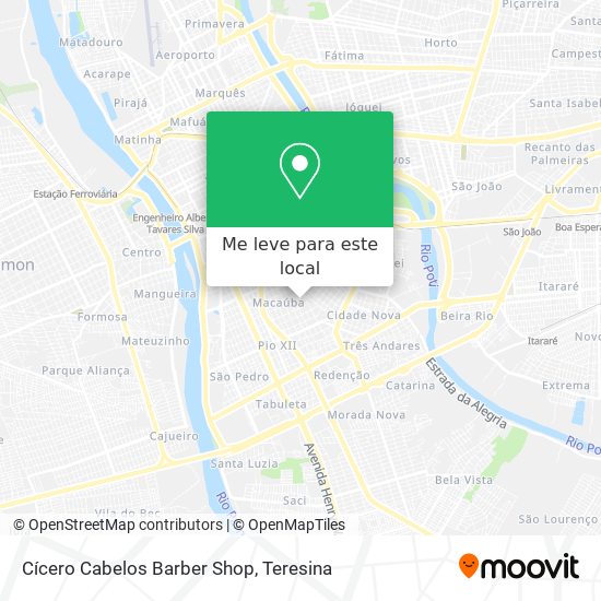 Cícero Cabelos Barber Shop mapa