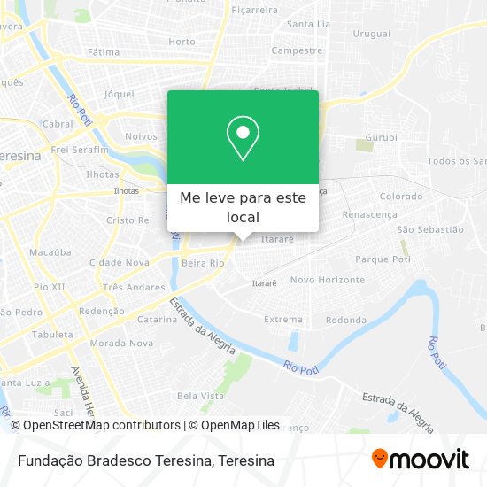 Fundação Bradesco Teresina mapa