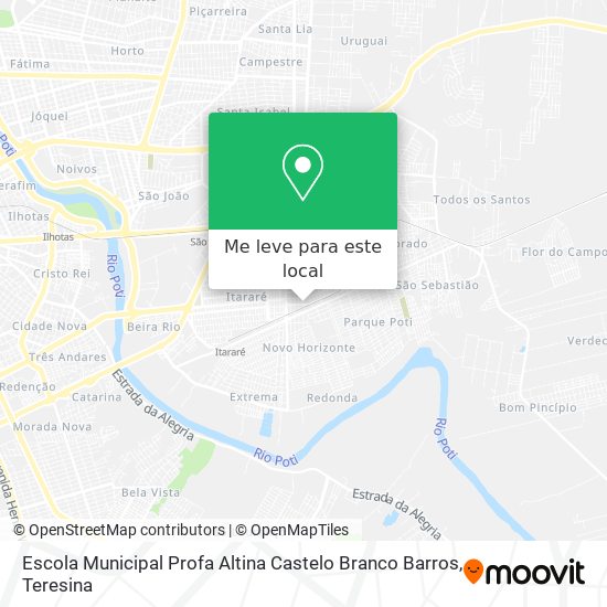 Escola Municipal Profa Altina Castelo Branco Barros mapa