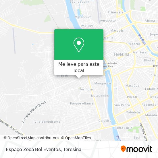 Espaço Zeca Bol Eventos mapa
