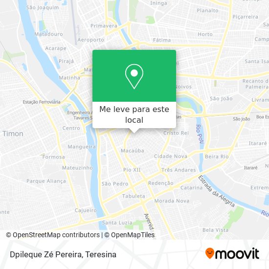 Dpileque Zé Pereira mapa