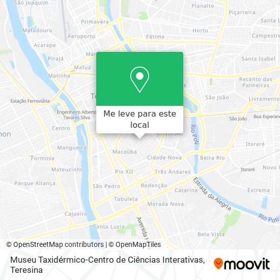 Museu Taxidérmico-Centro de Ciências Interativas mapa