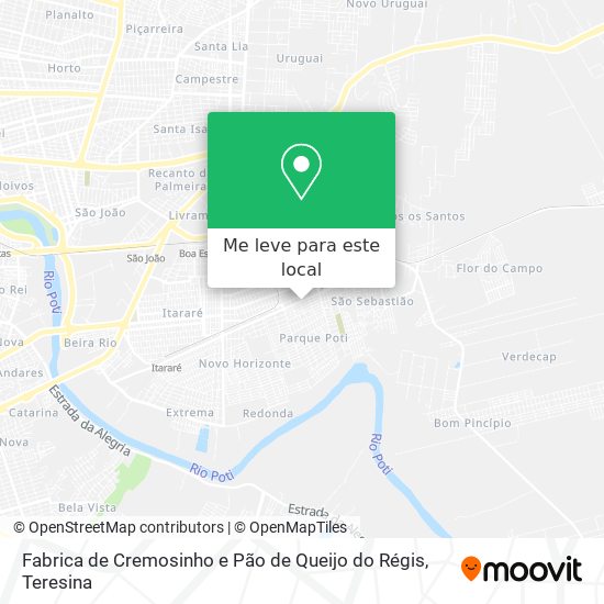 Fabrica de Cremosinho e Pão de Queijo do Régis mapa