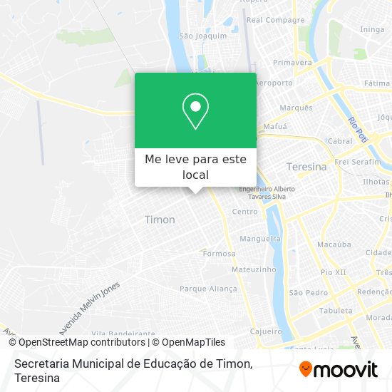 Secretaria Municipal de Educação de Timon mapa