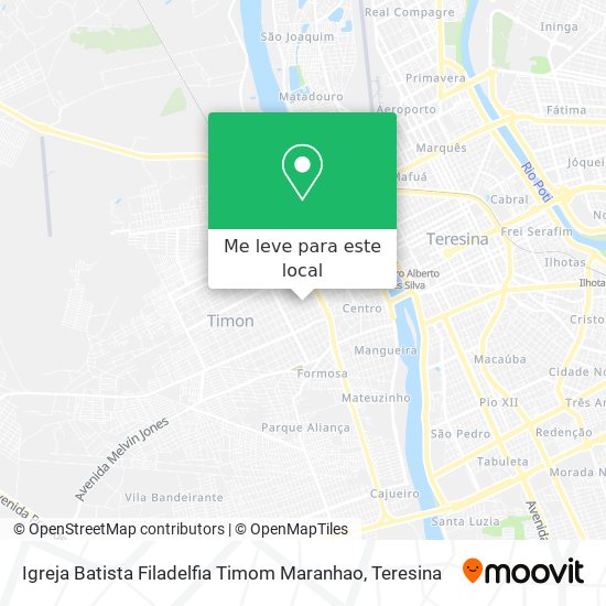 Igreja Batista Filadelfia Timom Maranhao mapa