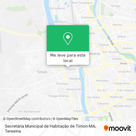 Secretária Municipal de Habitação de Timon-MA mapa
