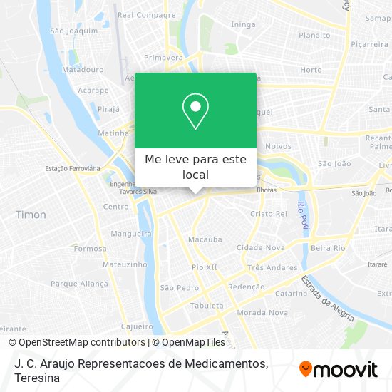 J. C. Araujo Representacoes de Medicamentos mapa